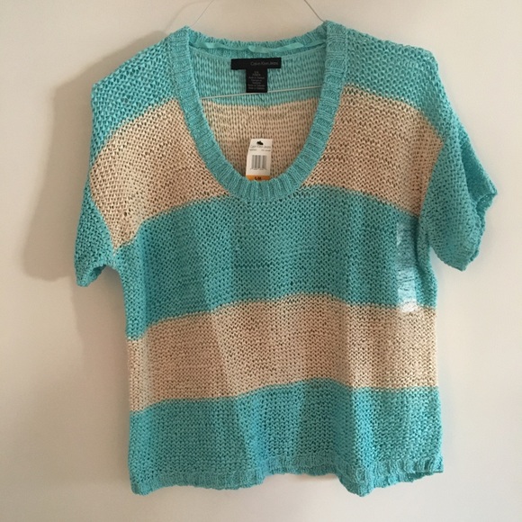 Calvin Klein Jeans short sleeve striped knit top - Picture 3 of 7